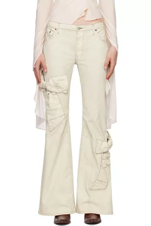 Acne Studios Women Jeans - Off-White Bow Jeans