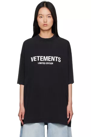 Vetements Women T-shirts - Black 'Limited Edition' T-Shirt