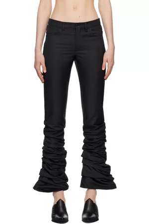 Acne Studios Women Pants - Black Gathered Trousers