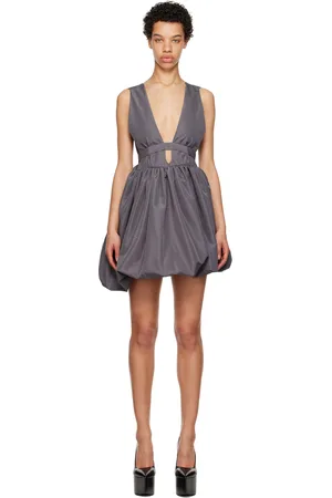 Kika Vargas SSENSE Exclusive Gray Hilma Minidress
