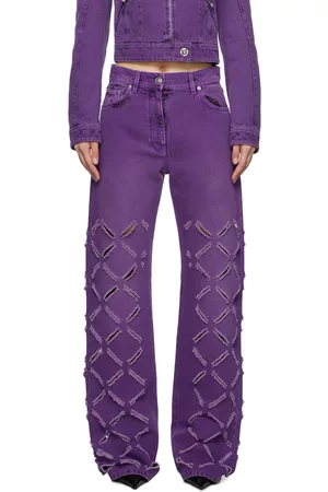 VERSACE Women Jeans - Purple Medusa Jeans