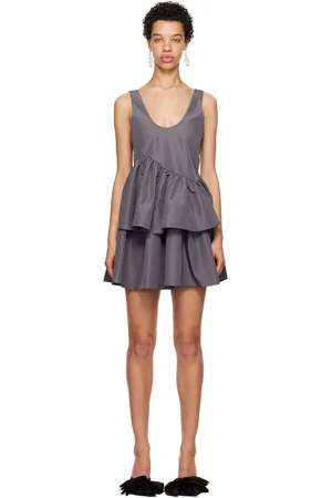 Kika Vargas SSENSE Exclusive Gray Valeria Minidress