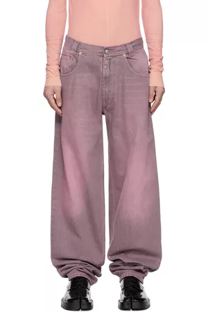 Maison Margiela Men Jeans - Pink Drawstring Jeans