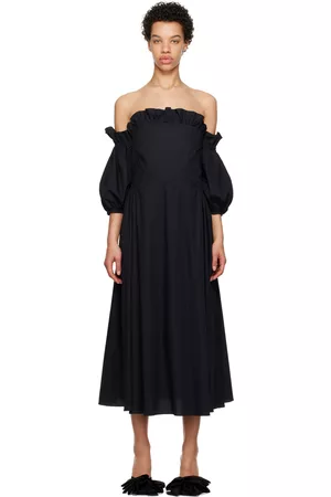 Kika Vargas Women Midi Dresses - Black Margaret Midi Dress
