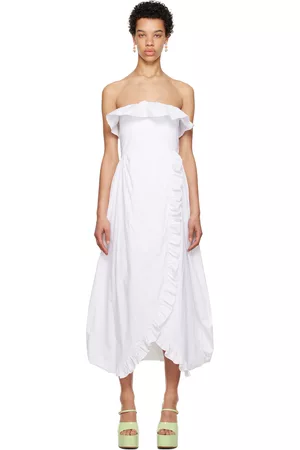 Kika Vargas Women Maxi Dresses - White Sylvia Maxi Dress
