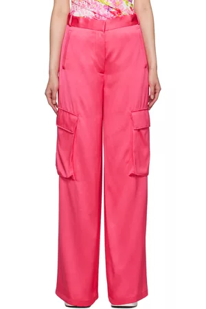 VERSACE Women Cargo Pants - Pink Cargo Pocket Trousers