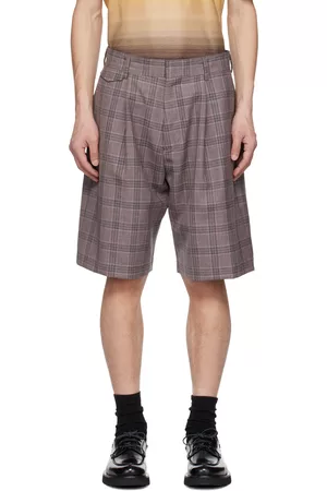 Paul Smith Men Shorts - Purple Check Shorts
