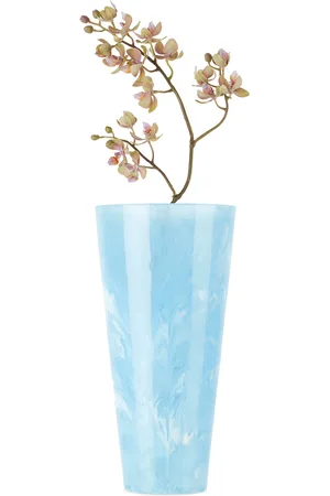 THE CONRAN SHOP Blue & White Pamana Cylinder Vase