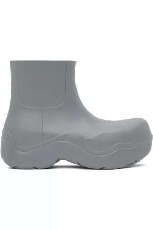 Bottega Veneta Men Boots - Gray Puddle Chelsea Boots