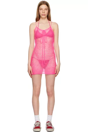 ERL Women Dresses - Pink Bow Minidress