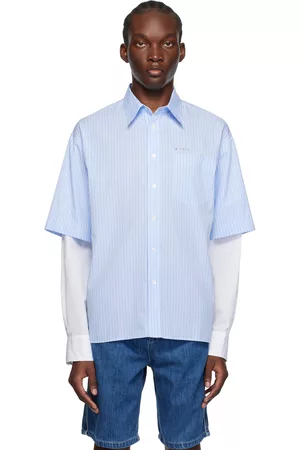 Marni Men Shirts - Blue Striped Shirt