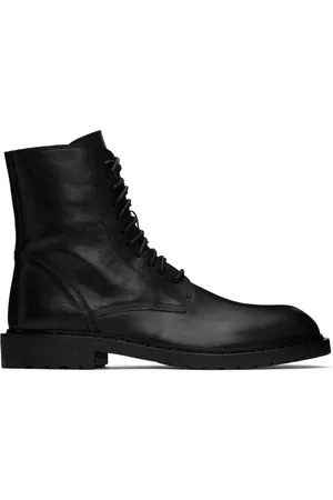 ANN DEMEULEMEESTER Men Boots - Black Combat Boots