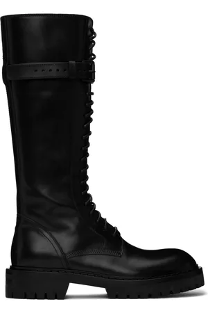 ANN DEMEULEMEESTER Men Boots - Black Alec High Boots