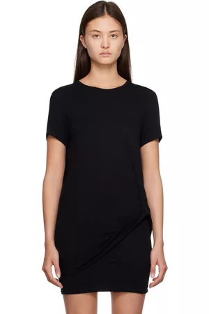 RICK OWENS LILIES Women T-shirts - Black Gathered T-Shirt