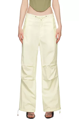 DION LEE Women Pants - Off-White Toggle Parachute Trousers