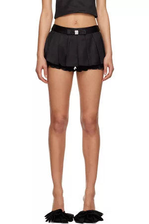 Shushu/Tong Women Shorts - SSENSE Exclusive Black Double Layered Shorts