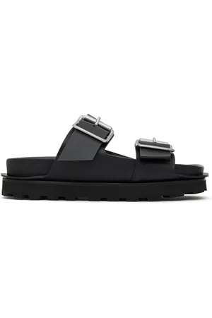 Jil Sander Black Pin-Buckle Slides