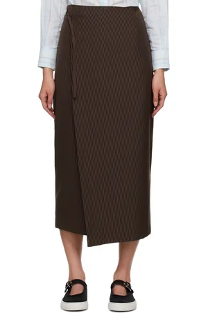 Maiden Name Brown Judy Midi Skirt