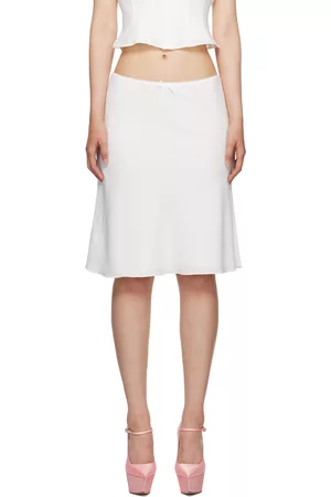 DANIELLE GUIZIO Women Midi Skirts - White Paloma Midi Skirt