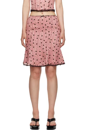 DANIELLE GUIZIO Women Midi Skirts - Pink Floral Midi Skirt