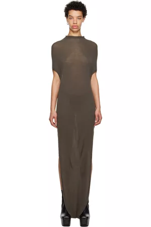 Rick Owens Women Maxi Dresses - Gray Crater Maxi Dress