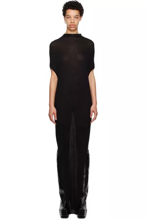 Rick Owens Women Maxi Dresses - Black Crater Maxi Dress