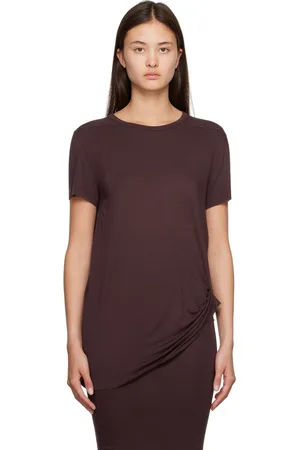 Rick Owens Purple Gathered T-Shirt