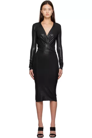 RICK OWENS LILIES Women Midi Dresses - Black Cleo Midi Dress