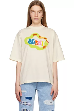 Marni Women T-shirts - Off-White No Vacancy Inn Edition Crewneck T-Shirt