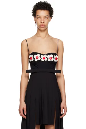 Shushu/Tong Black Appliqué Bodysuit