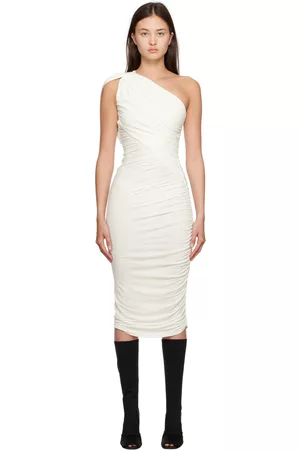 RICK OWENS LILIES Women Midi Dresses - Off-White Amira Midi Dress