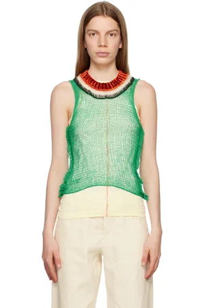 Marni Green Cutout Tank Top