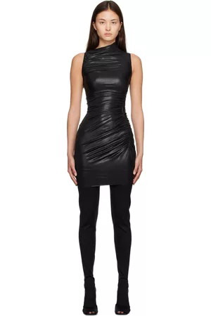 RICK OWENS LILIES Women Asymmetrical Dresses - Black Svita Minidress