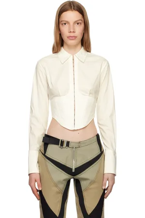 DION LEE White Undercorset Shirt