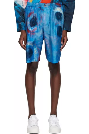 Marni Men Shorts - Blue Printed Shorts