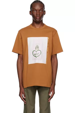 Helmut Lang Men T-shirts - Tan Photo T-Shirt