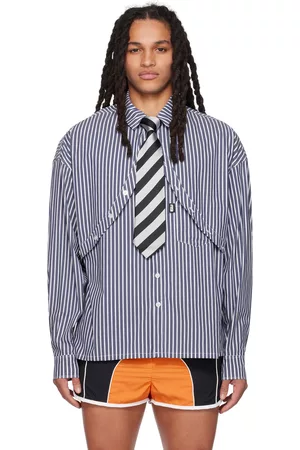 BARRAGÁN Men Shirts - Blue & White Striped Shirt