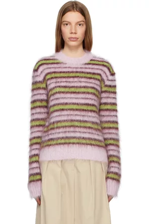 Marni Women Jumpers - Pink Striped Sweater