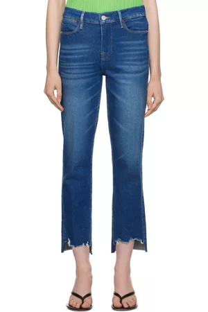 Frame Women Straight - Blue 'Le High Straight' Jeans