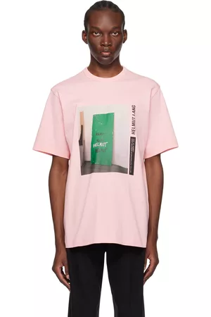 Helmut Lang Men T-shirts - Pink Photo T-Shirt