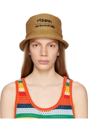 Marni Brown No Vacancy Inn Edition Embroidered Bucket Hat