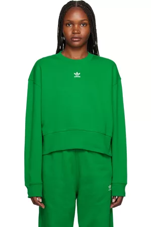adidas Women Sweatshirts - Green Adicolor Essentials Sweatshirt