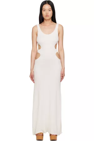 Chloé Women Maxi Dresses - Off-White Cutout Maxi Dress