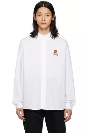 Kenzo Men Shirts - White Paris Boke Flower Shirt