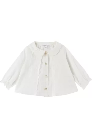 Tartine Et Chocolat Shirts - Baby White Embroidered Shirt