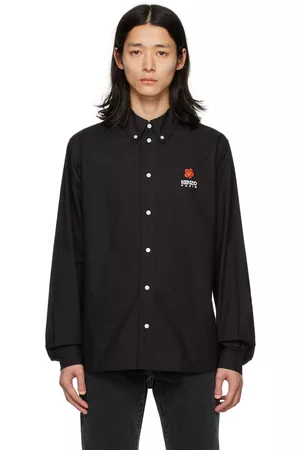 Kenzo Men Shirts - Black Paris Boke Flower Shirt