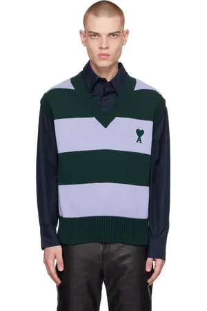 Ami SSENSE Exclusive Green & Purple Vest