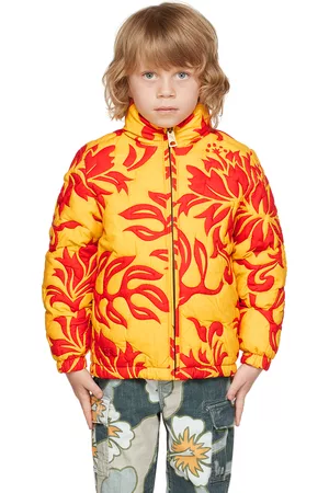 ERL Jackets - Kids Orange Quilted Jacket