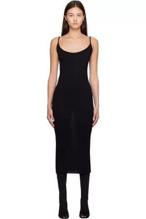 RICK OWENS LILIES Women Midi Dresses - Black Scoop Midi Dress
