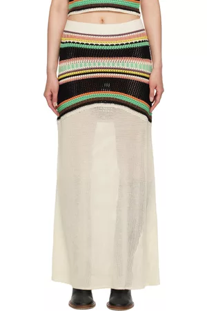 Chloé Women Maxi Skirts - Multicolor Striped Maxi Skirt